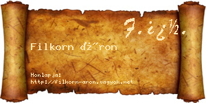 Filkorn Áron névjegykártya